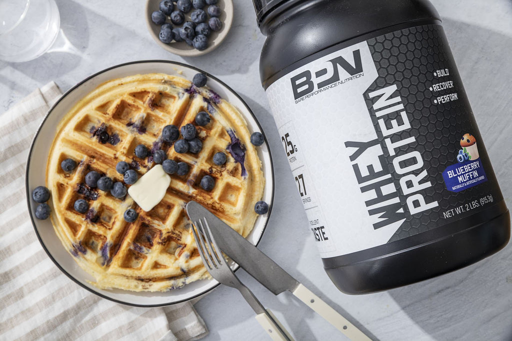 Blueberry Protein Waffles