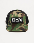 Snapback Hat / Black + Camo
