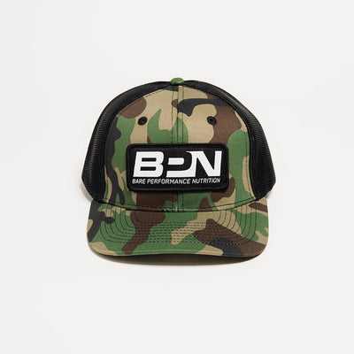 Snapback Hat / Black + Camo